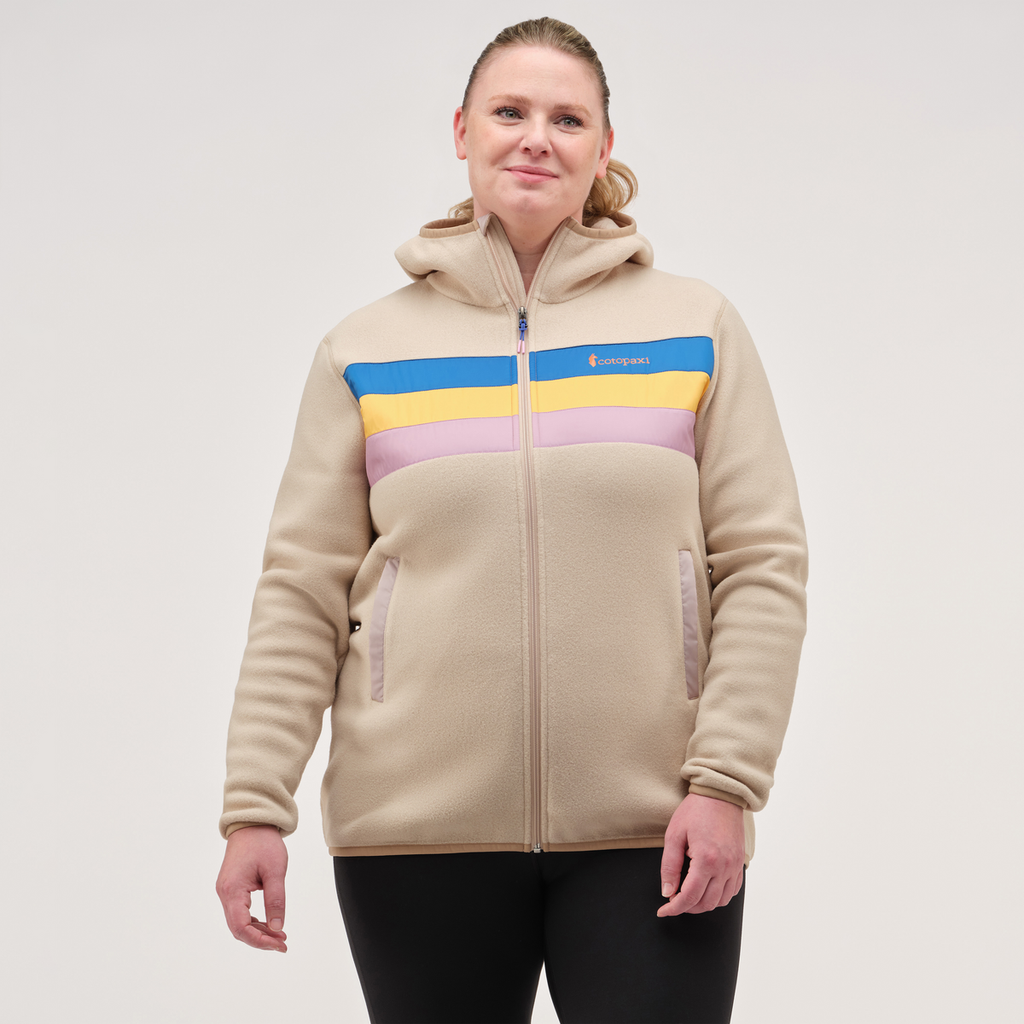 Teca Fleece Hooded Full-Zip Jacket - Women's, Frosting, Model Jennifer