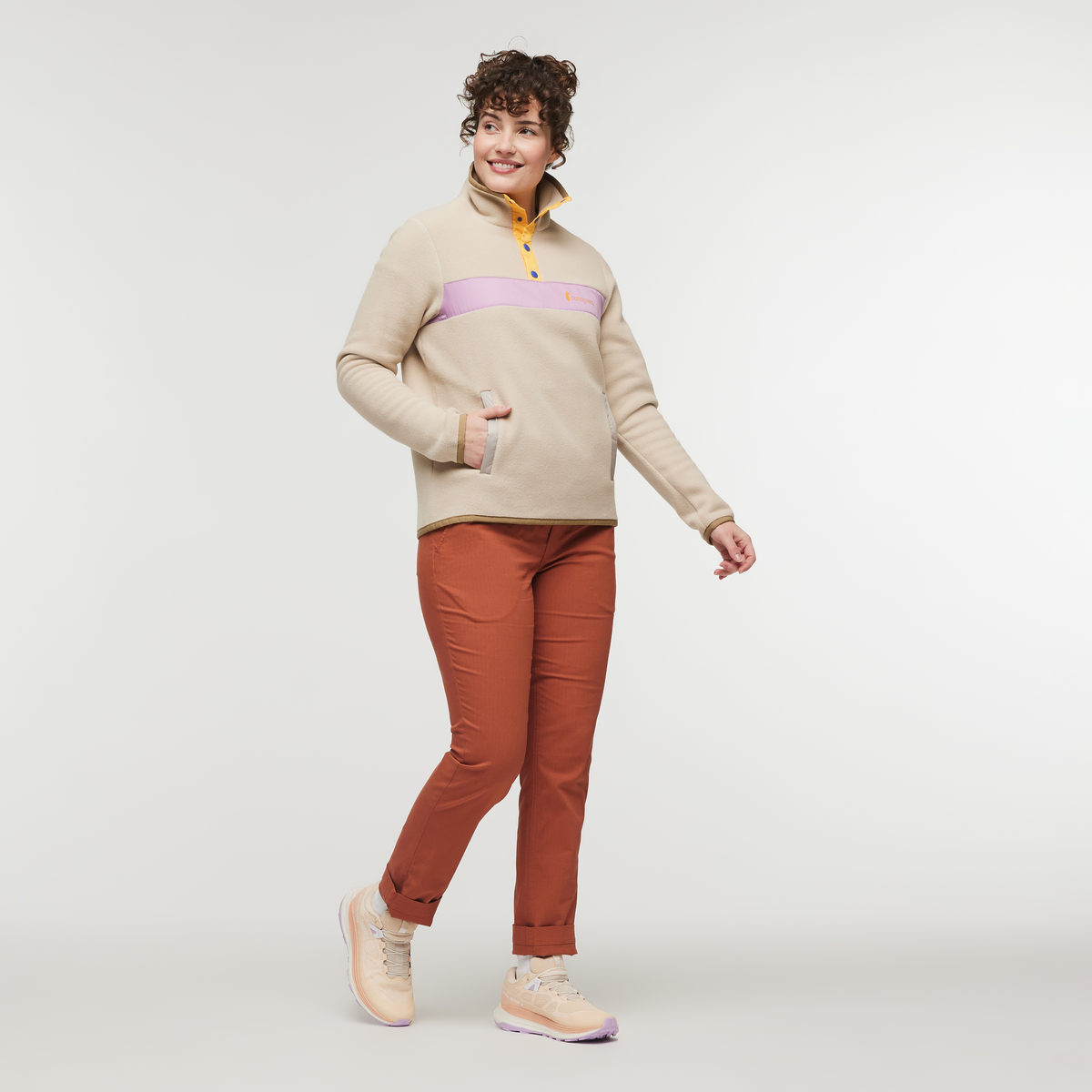Teca Fleece Pullover - Women's, Sugar Cookie, Model Courtney