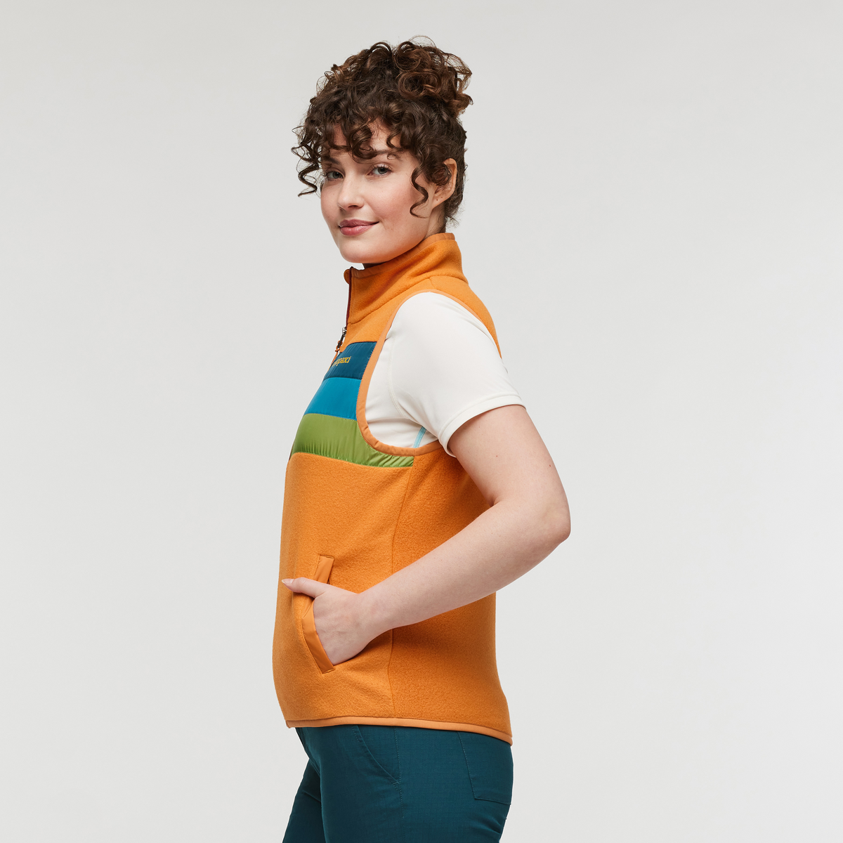 Teca Fleece Vest - Women's, Beep Bop, Model Courtney