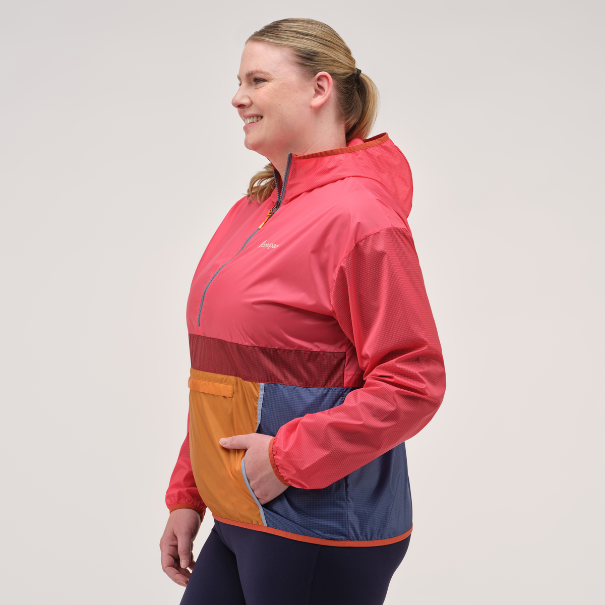 Teca Half-Zip Windbreaker - Women's, Floor Is Lava, Model Jennifer