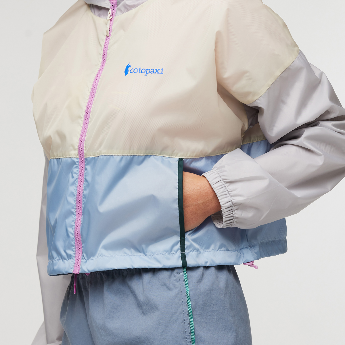 Teca Crop Jacket - Women's, Salt Flats, Model London