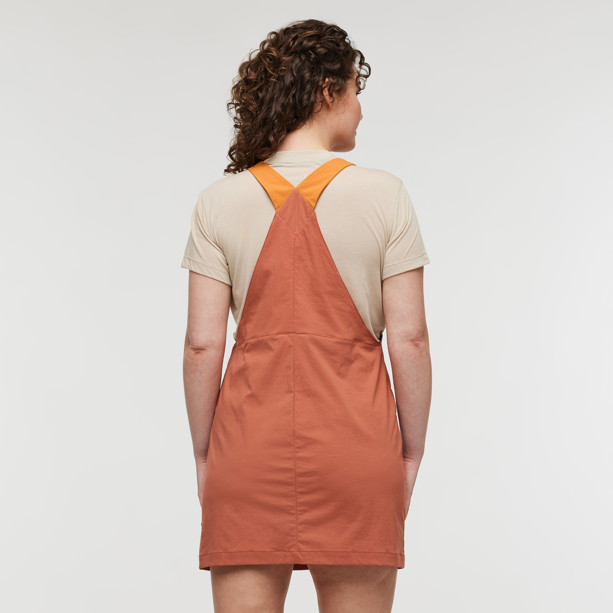 Tolima Overall Dress - Women's, Faded Brick, Model Courtney