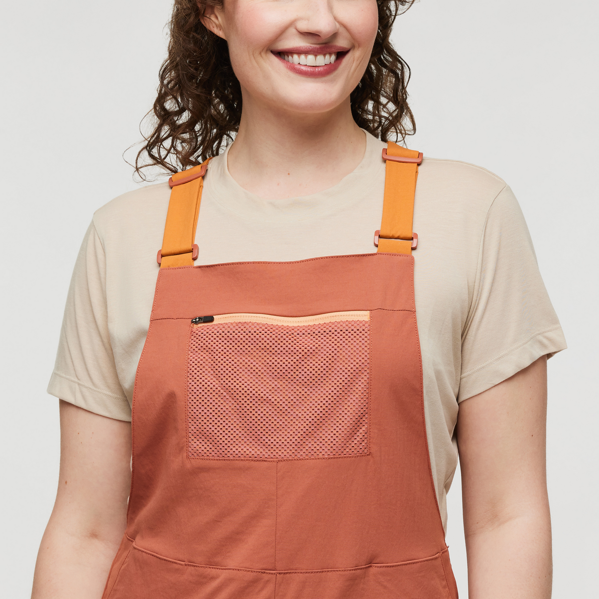 Tolima Overall Dress - Women's, Faded Brick, Model Courtney