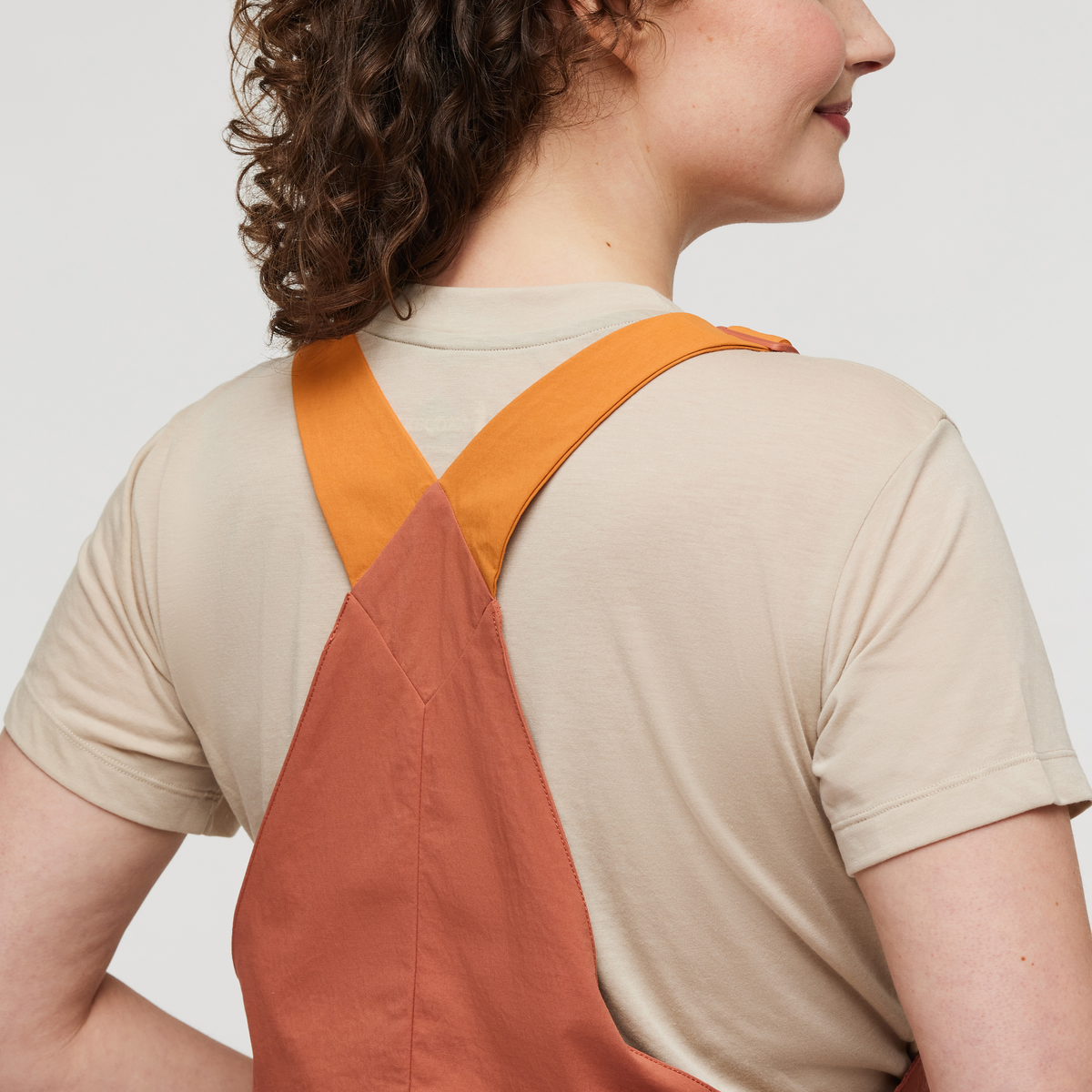 Tolima Overall Dress - Women's, Faded Brick, Model Courtney