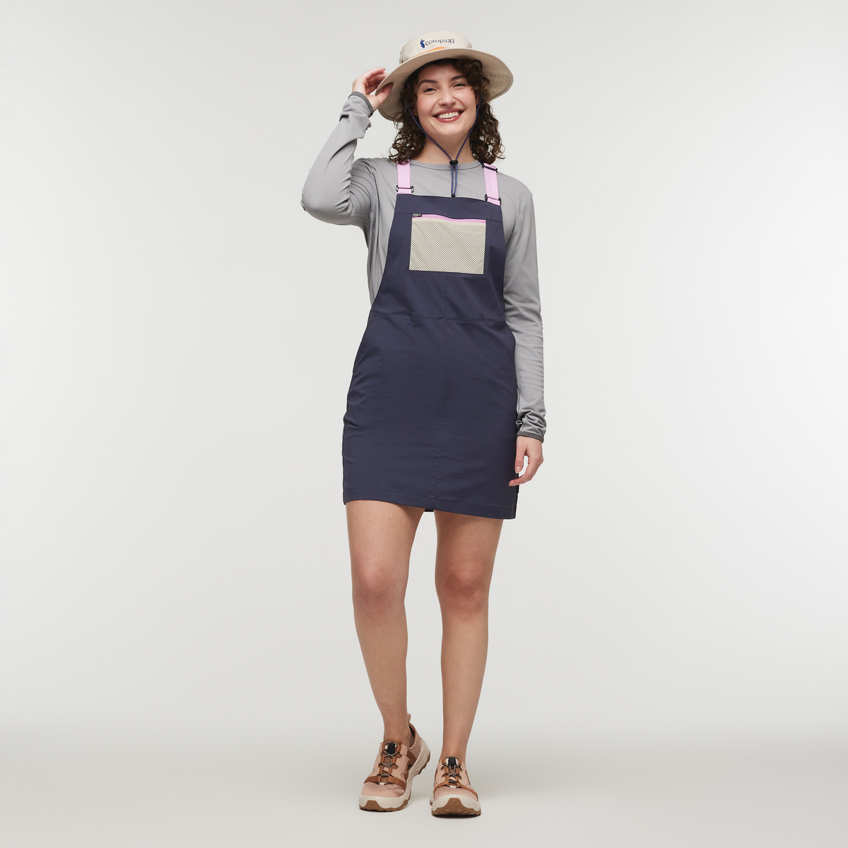 Tolima Overall Dress - Women's, Graphite, Model Courtney