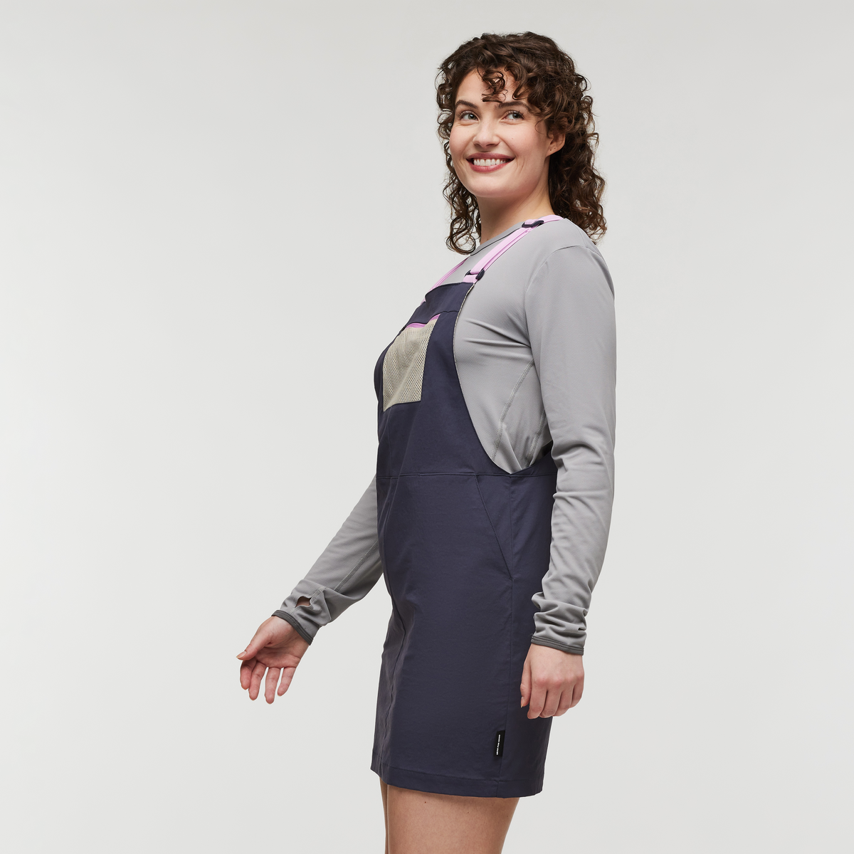 Tolima Overall Dress - Women's, Graphite, Model Courtney