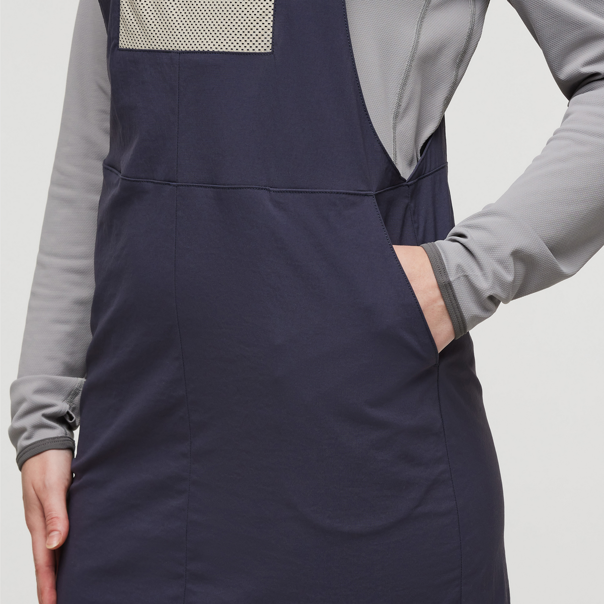Tolima Overall Dress - Women's, Graphite, Model Courtney