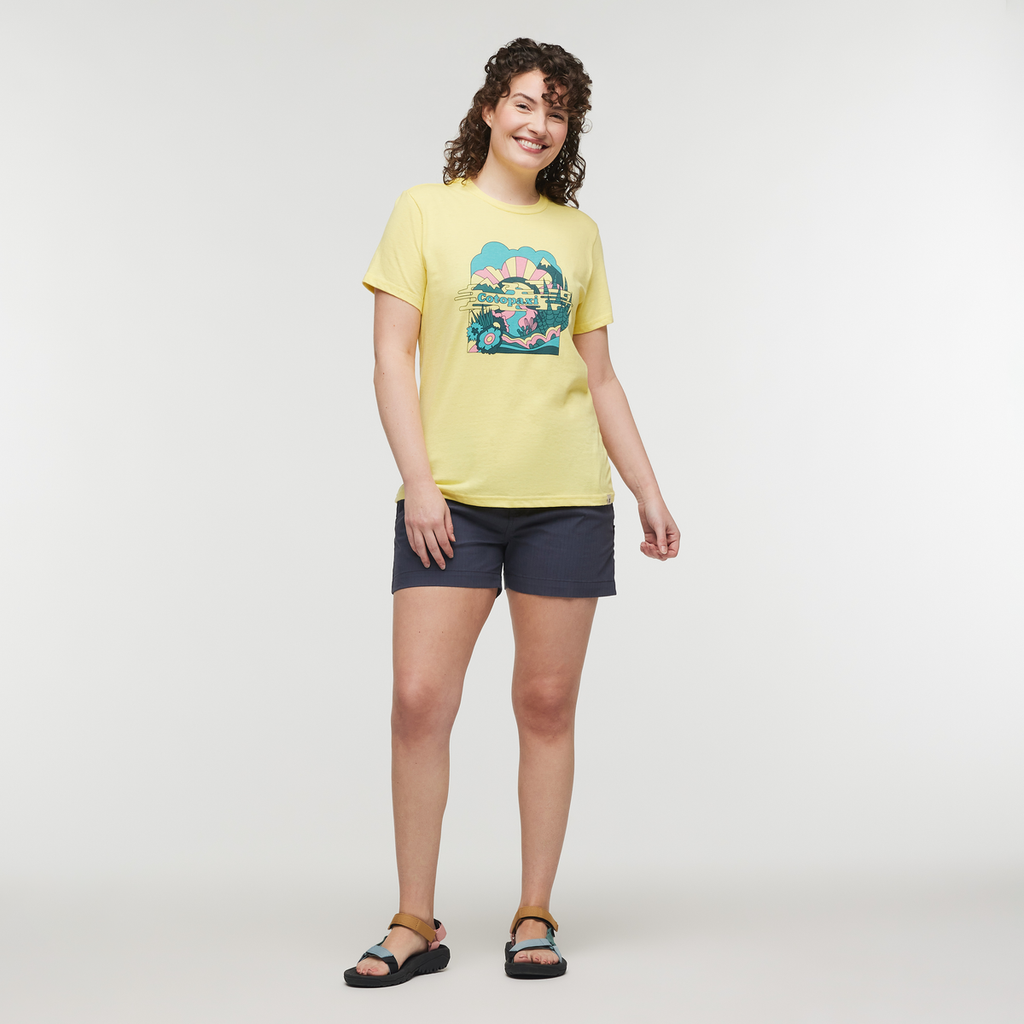 Utopia T-Shirt - Women's, Lemonade, Model Courtney