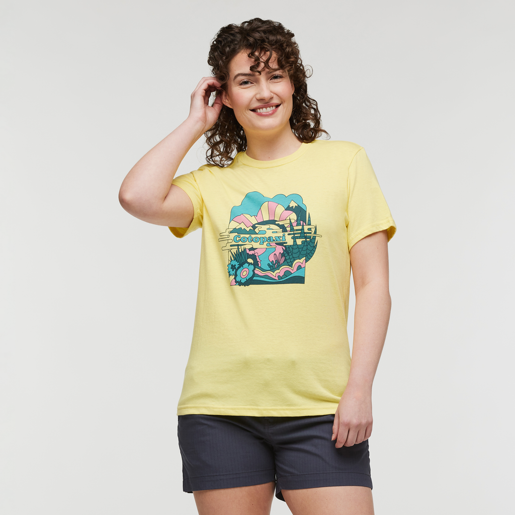 Utopia T-Shirt - Women's, Lemonade, Model Courtney