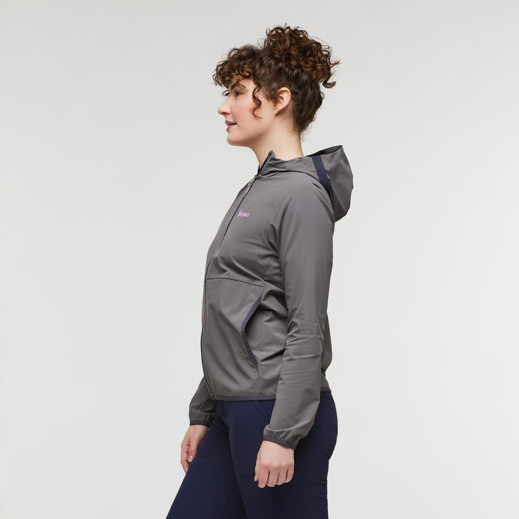 Vuelta Performance Windbreaker Jacket - Women's, Cinder, Model Courtney