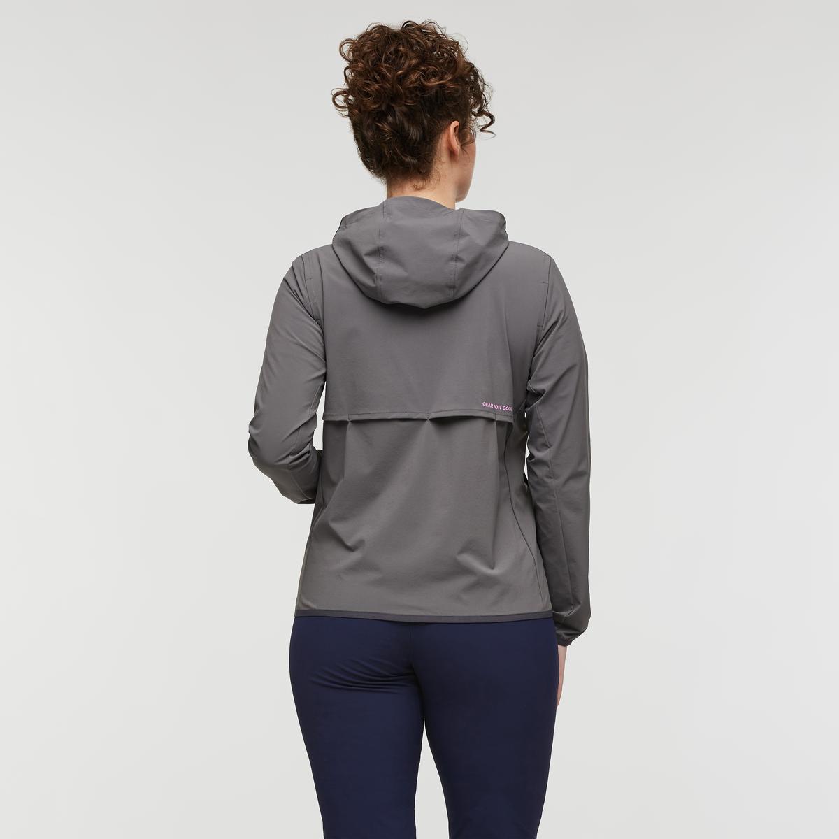 Vuelta Performance Windbreaker Jacket - Women's, Cinder, Model Courtney