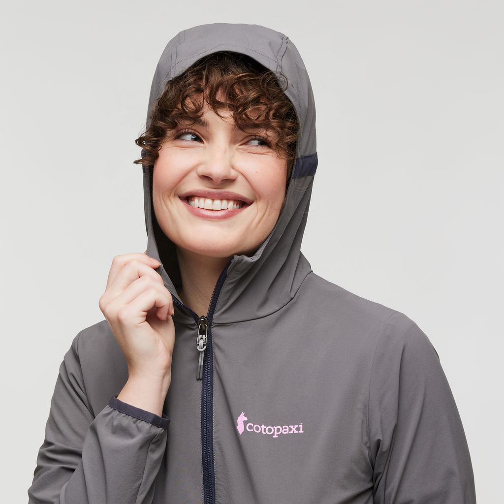 Vuelta Performance Windbreaker Jacket - Women's, Cinder, Model Courtney