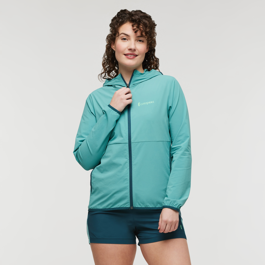 Vuelta Performance Windbreaker Jacket - Women's, Coastal, Model Courtney