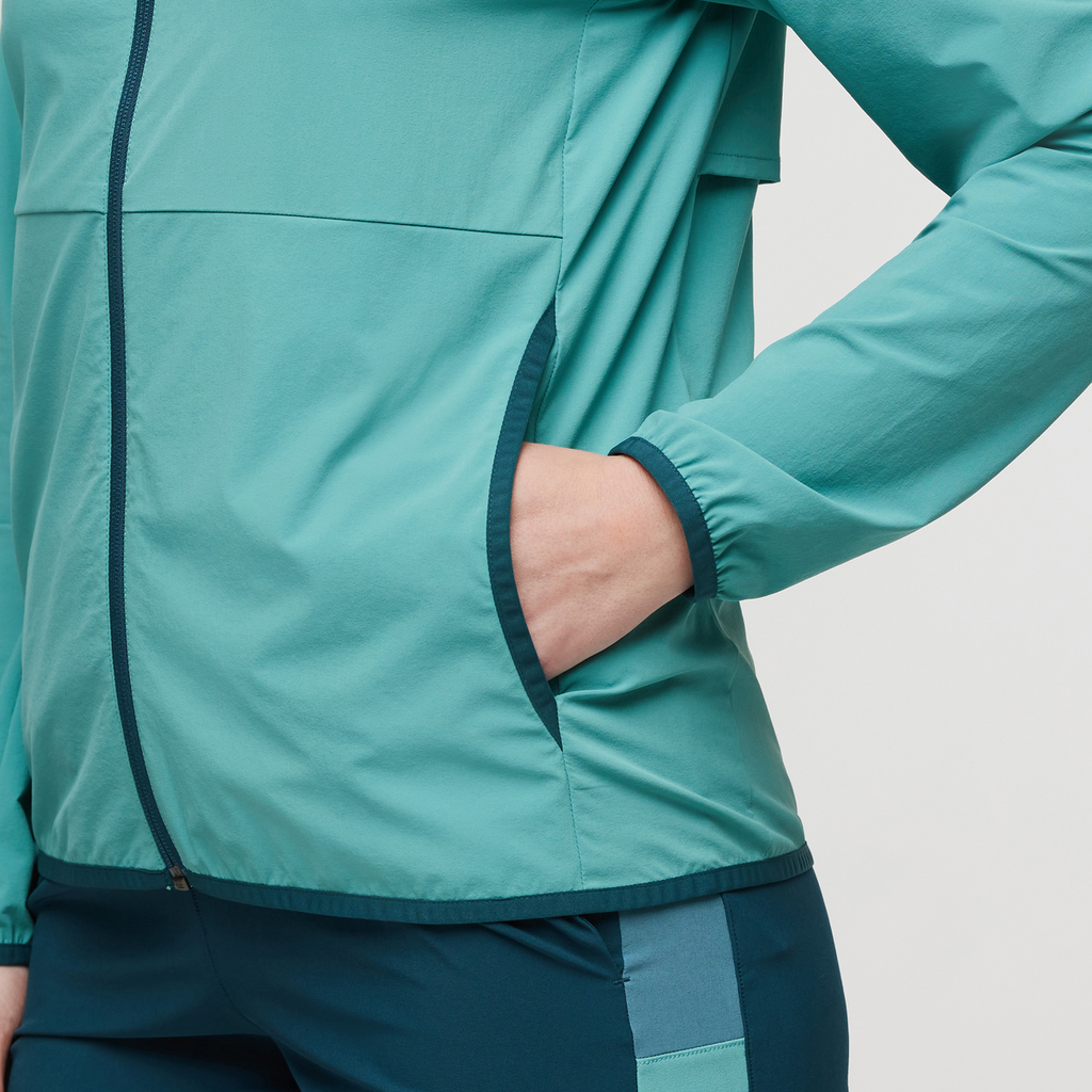 Vuelta Performance Windbreaker Jacket - Women's, Coastal, Model Courtney