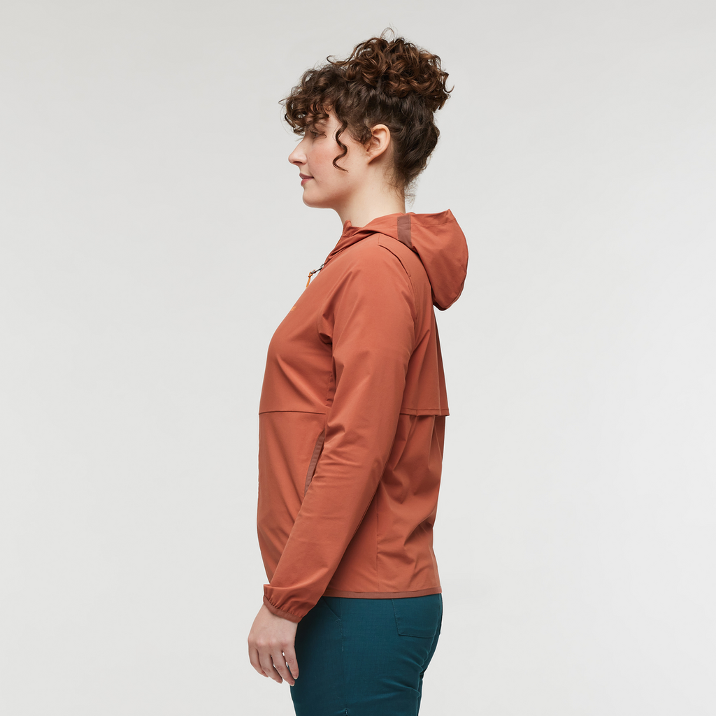 Vuelta Performance Windbreaker Jacket - Women's, Faded Brick, Model Courtney