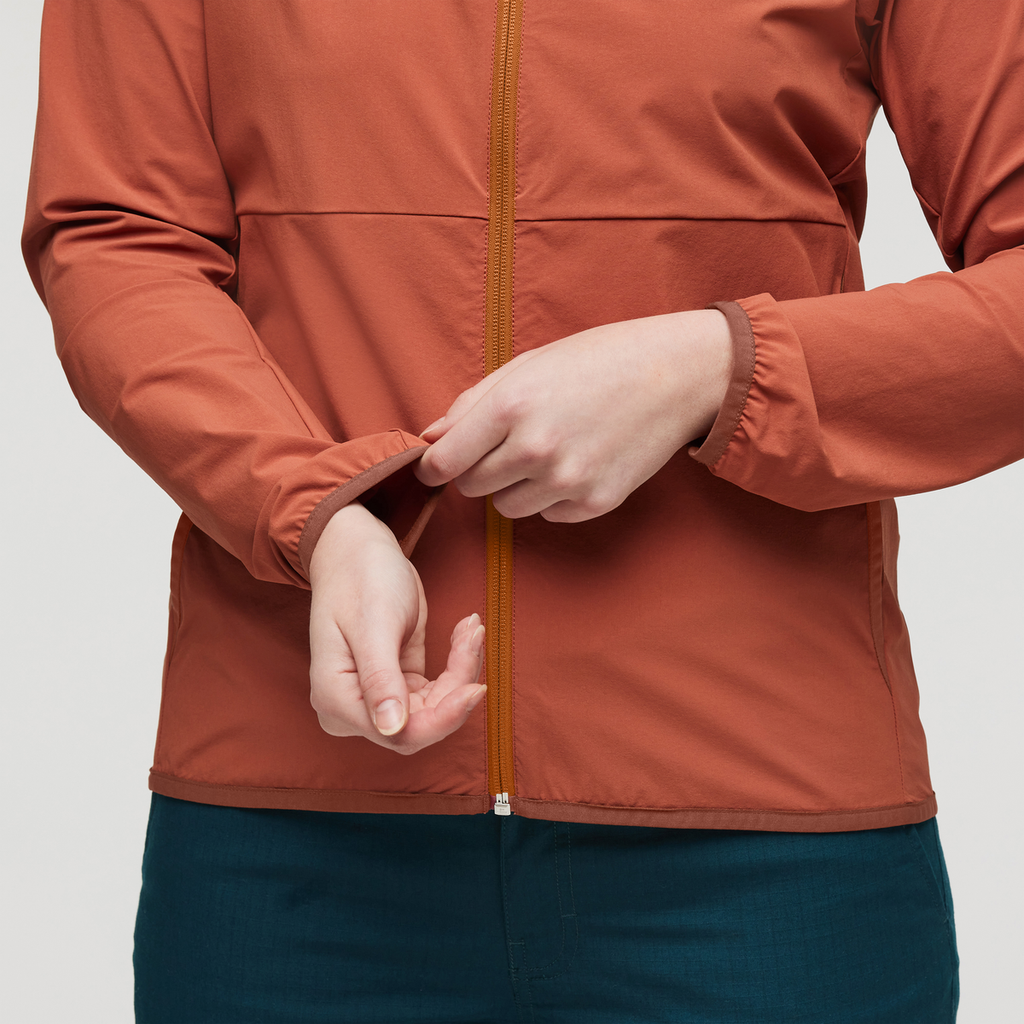 Vuelta Performance Windbreaker Jacket - Women's, Faded Brick, Model Courtney