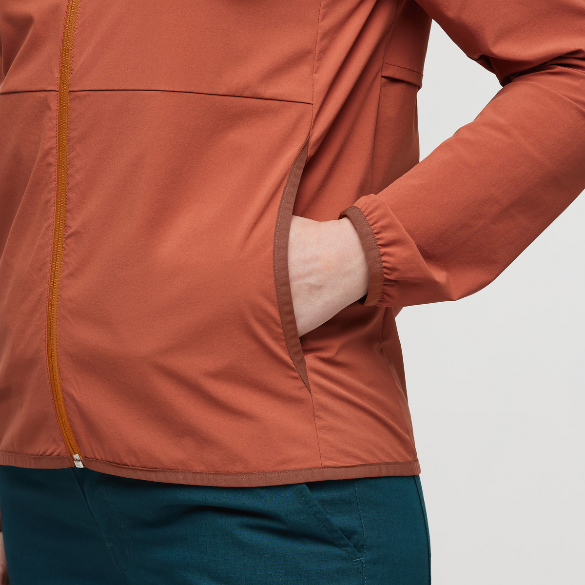 Vuelta Performance Windbreaker Jacket - Women's, Faded Brick, Model Courtney