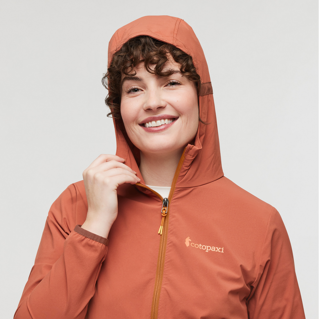 Vuelta Performance Windbreaker Jacket - Women's, Faded Brick, Model Courtney
