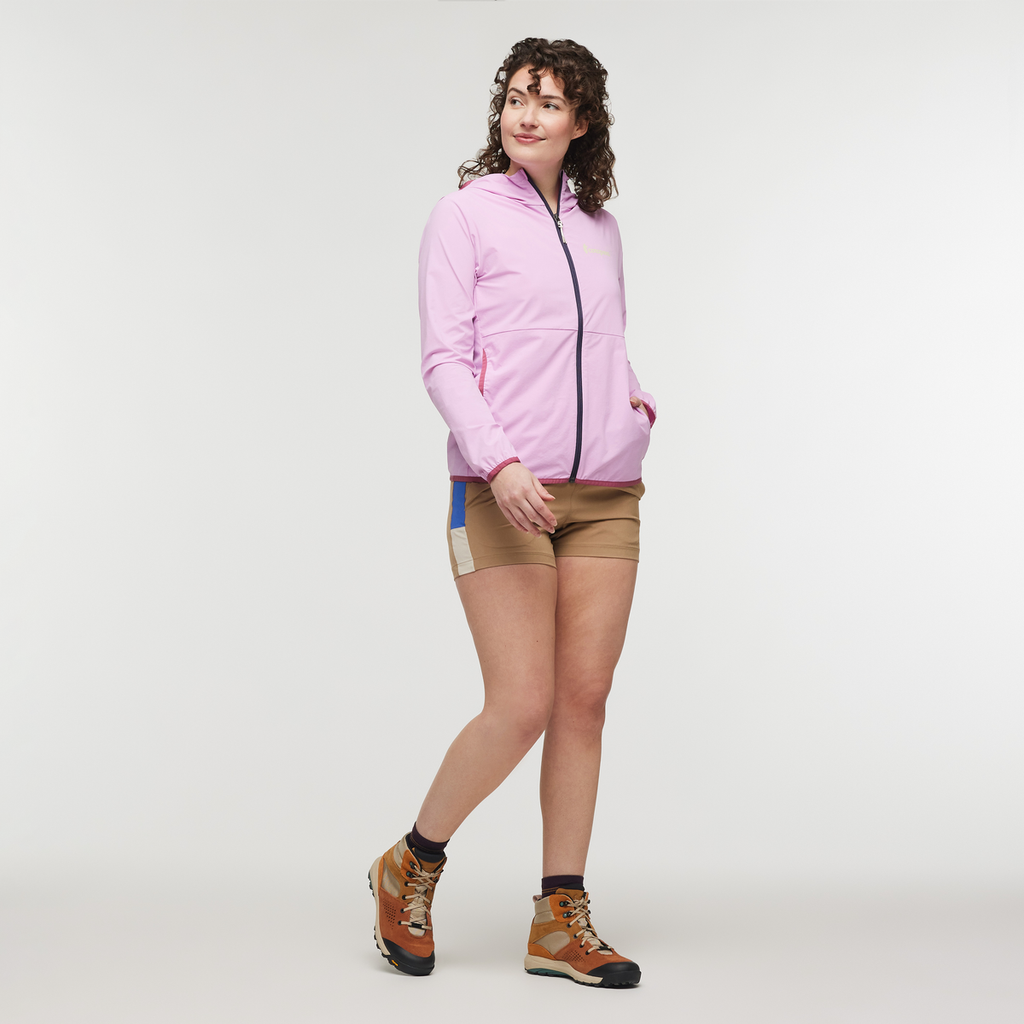 Vuelta Performance Windbreaker Jacket - Women's, Orchid Bloom, Model Courtney