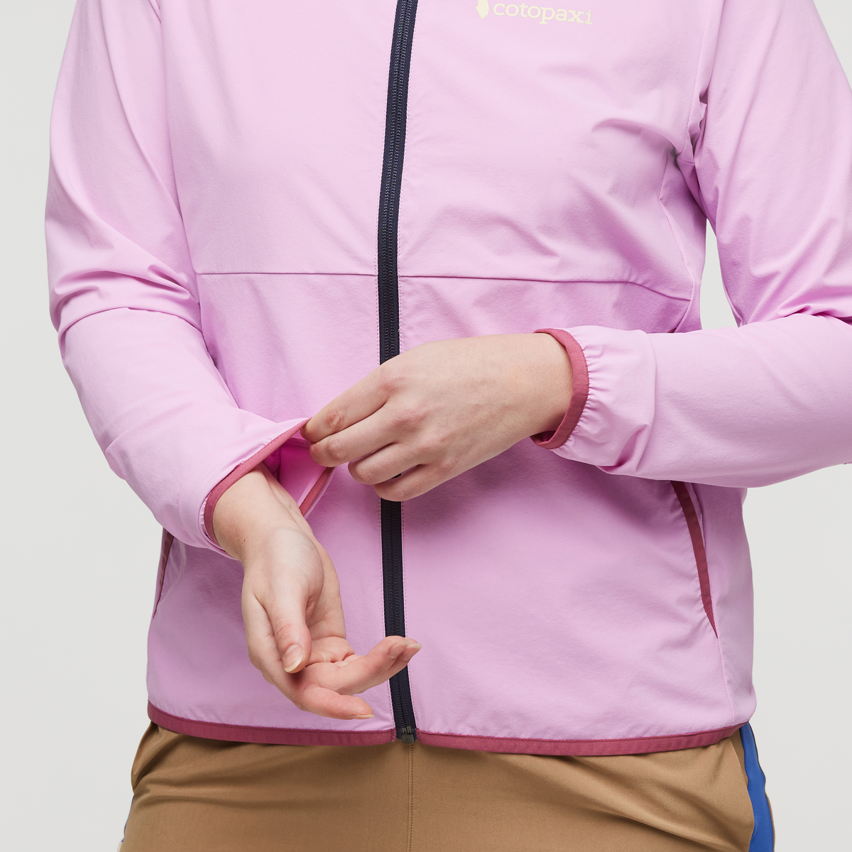 Vuelta Performance Windbreaker Jacket - Women's, Orchid Bloom, Model Courtney
