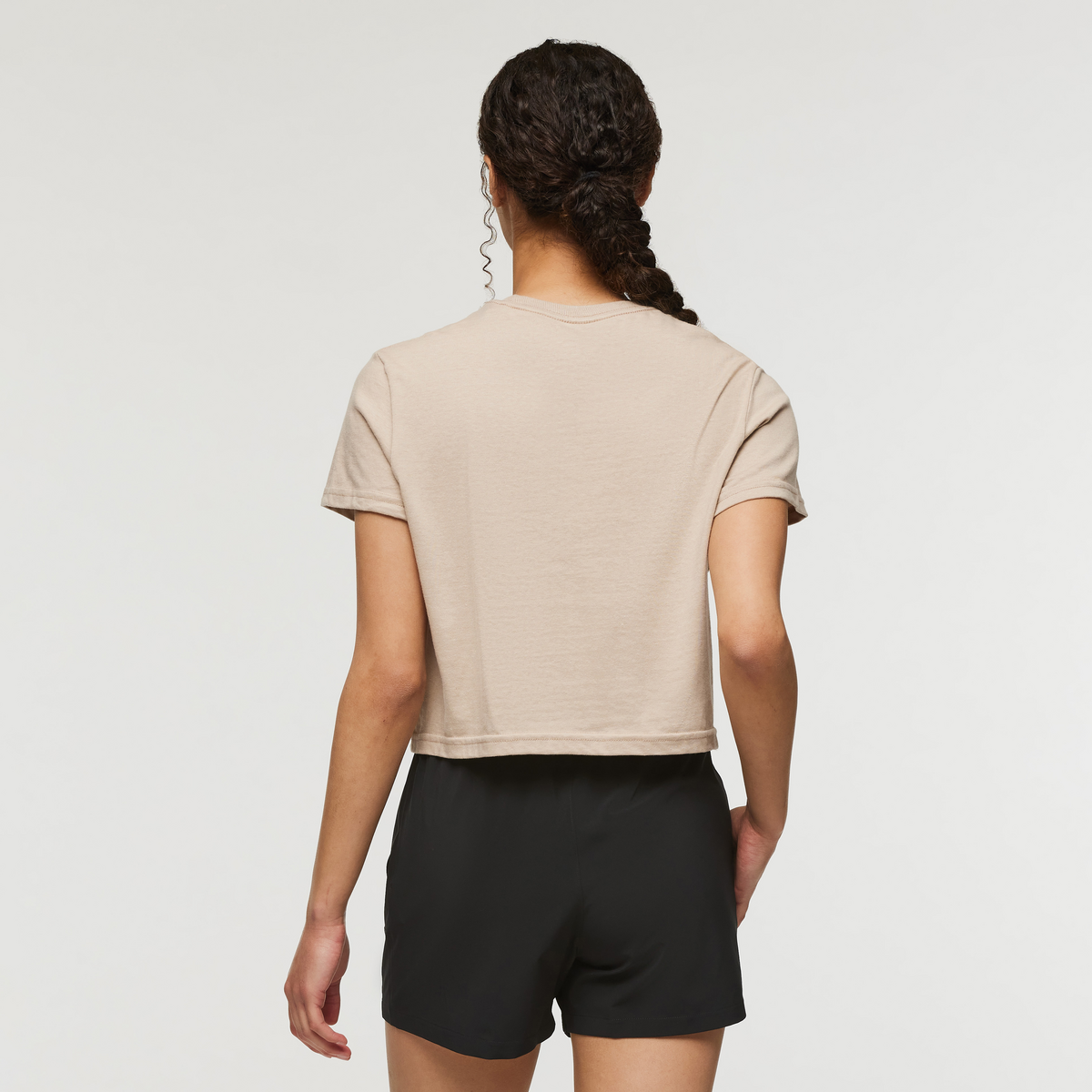 Western Hills Crop T-Shirt - Women's, Oatmeal, Model London