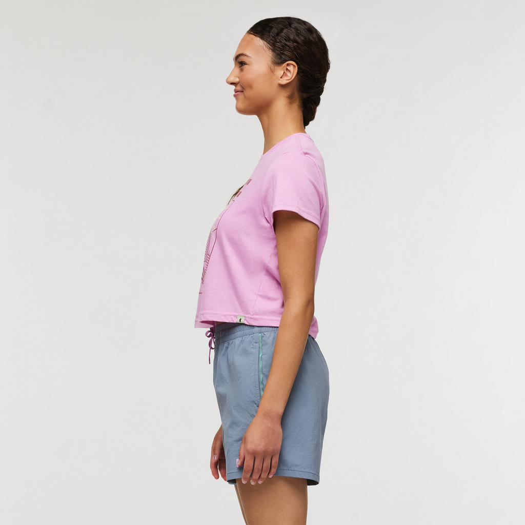 Western Hills Crop T-Shirt - Women's, Orchid Bloom, Model London