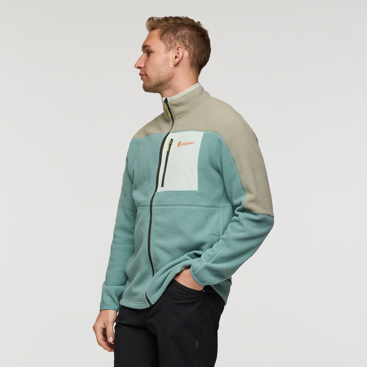 Abrazo Fleece Full-Zip Jacket - Men's, Brush/Bluegrass, Model Maxwell