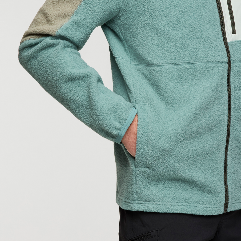 Abrazo Fleece Full-Zip Jacket - Men's, Brush/Bluegrass, Model Maxwell