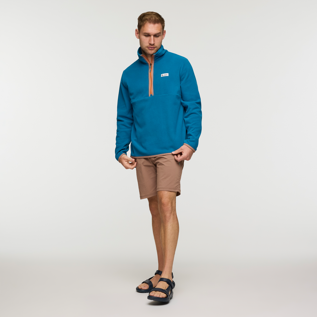 Amado Fleece Pullover - Men's, Lake, Model Maxwell
