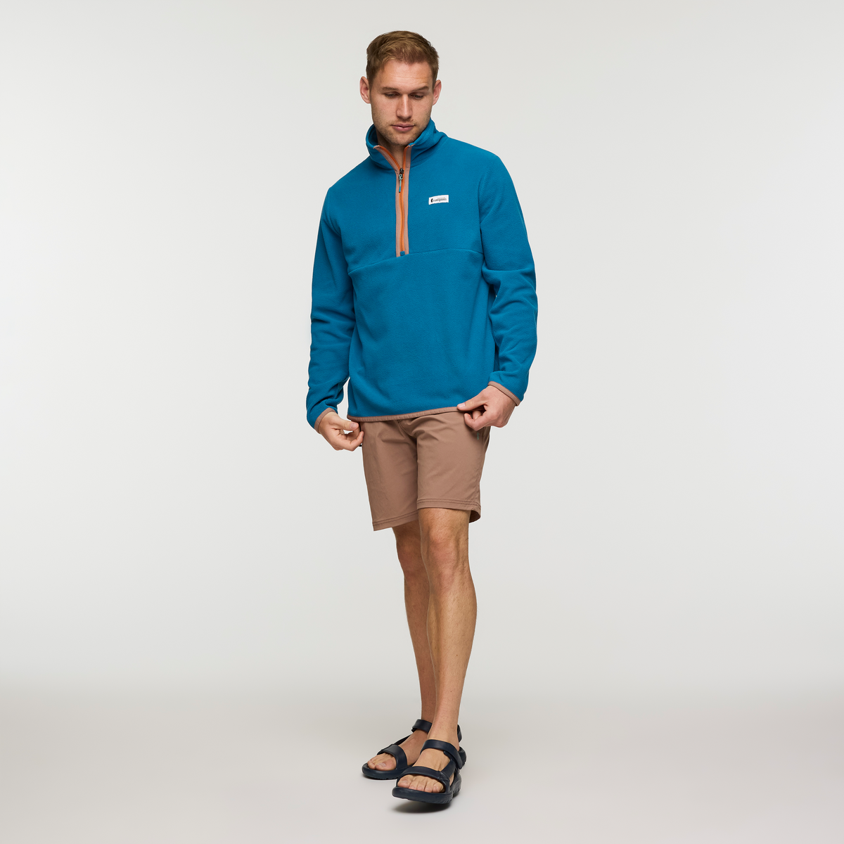Amado Fleece Pullover - Men's, Lake, Model Maxwell