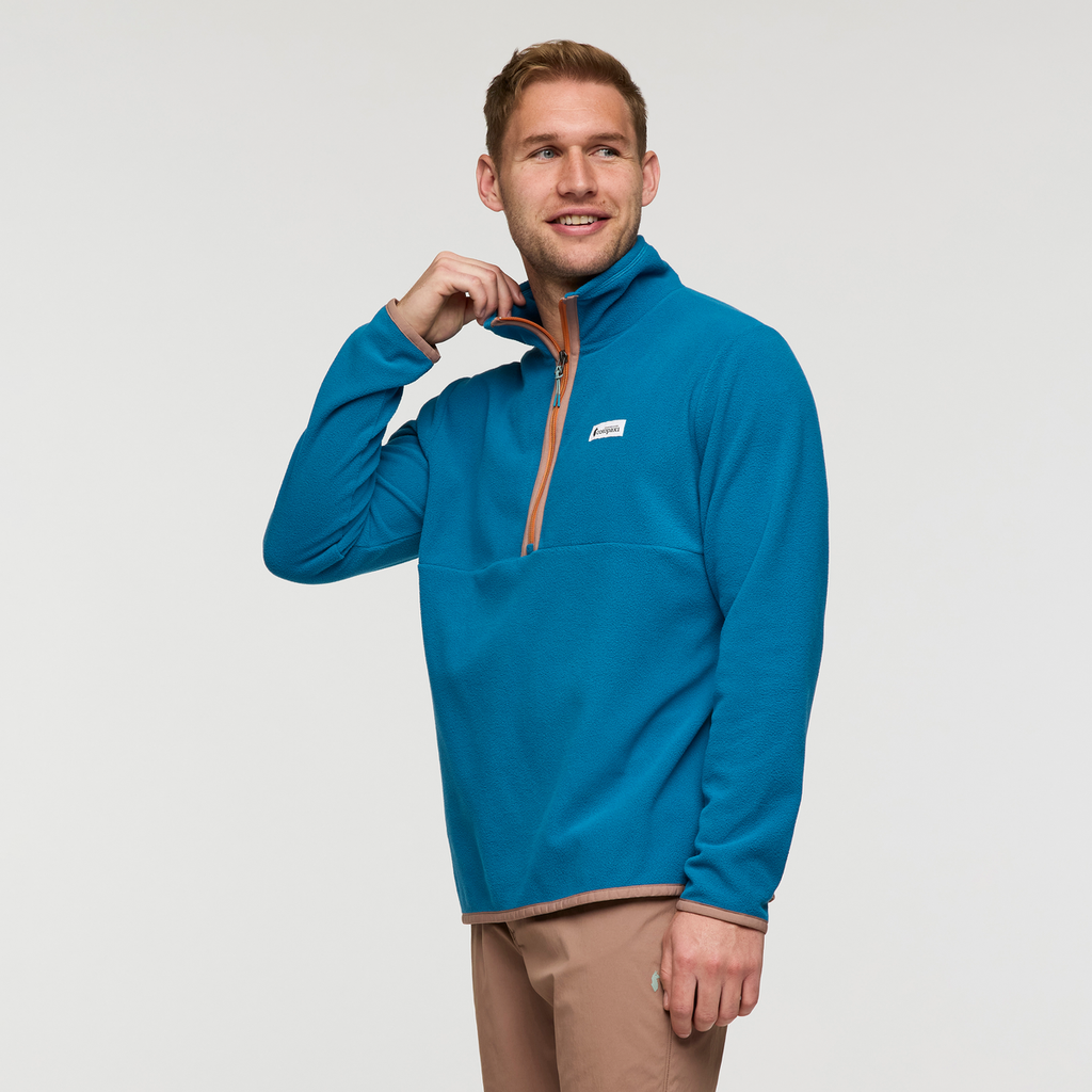 Amado Fleece Pullover - Men's, Lake, Model Maxwell