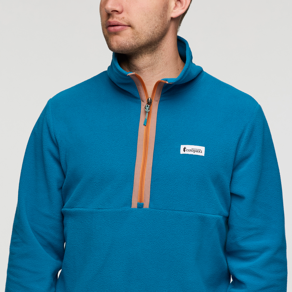 Amado Fleece Pullover - Men's, Lake, Model Maxwell