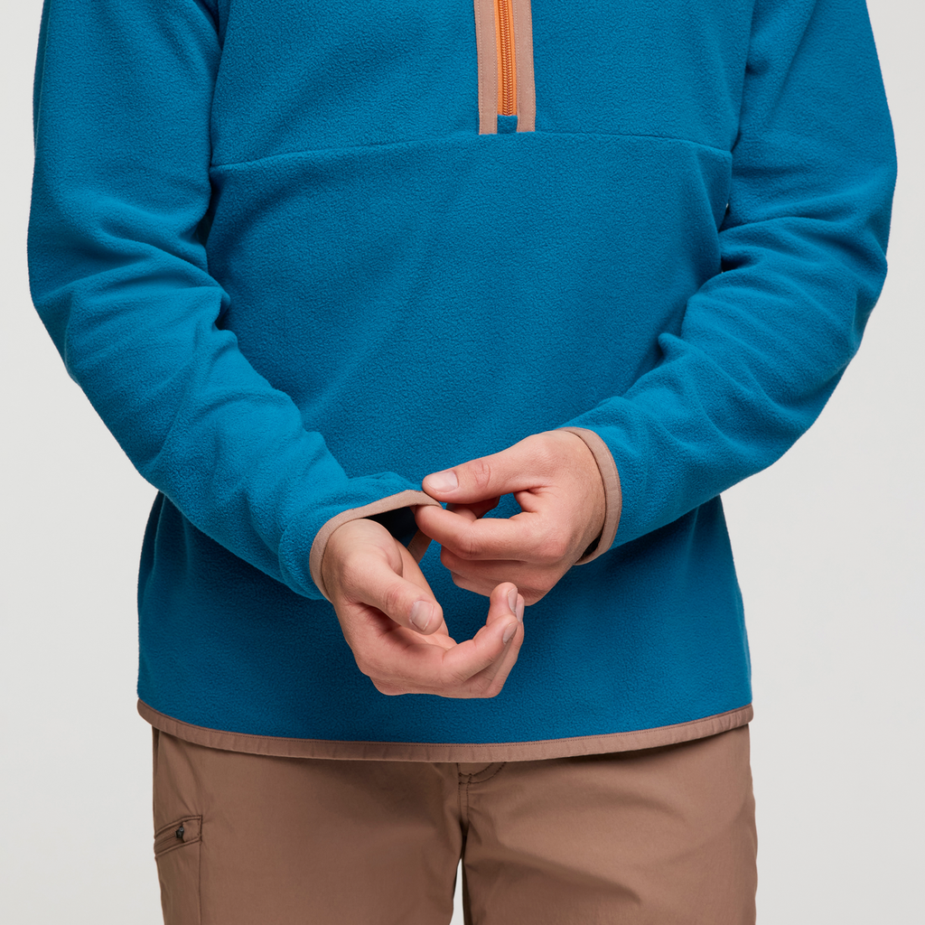 Amado Fleece Pullover - Men's, Lake, Model Maxwell