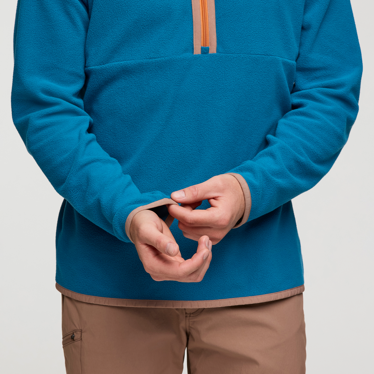 Amado Fleece Pullover - Men's, Lake, Model Maxwell