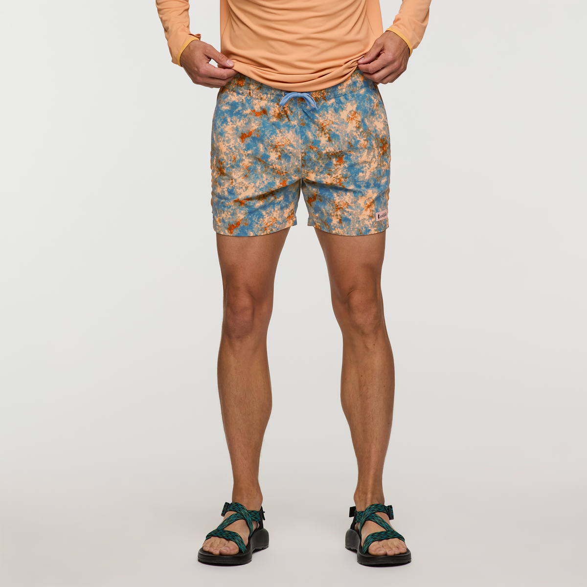 Brinco 5 Inch Short - Print - Men's, Galactic Drizzle, Model Jackson