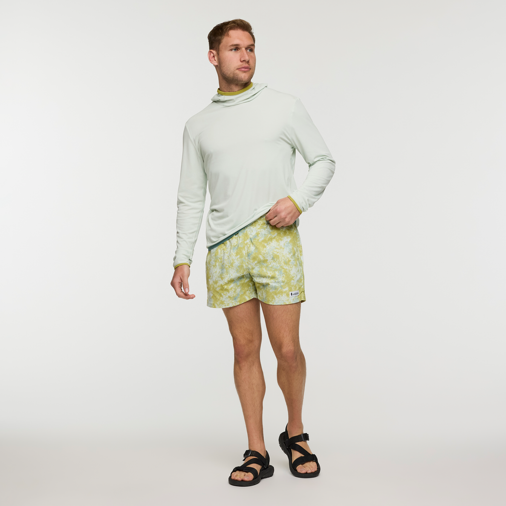 Brinco 5 Inch Short - Print - Men's, Galactic Lemongrass, Model Maxwell, shoppable