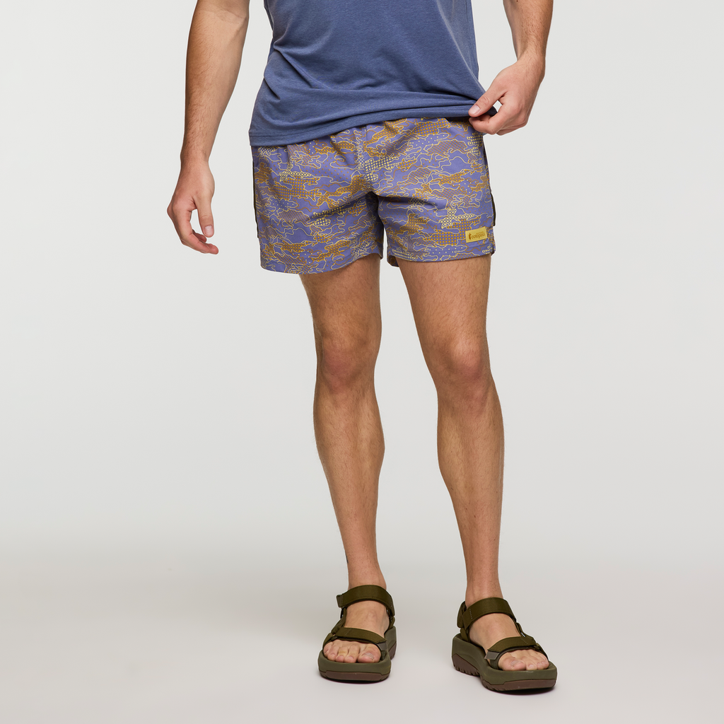 Brinco 5 Inch Short - Print - Men's, Scenic Route Blue Smoke, Model Maxwell
