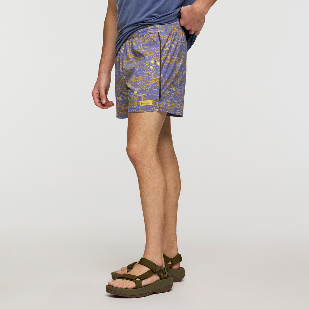 Brinco 5 Inch Short - Print - Men's, Scenic Route Blue Smoke, Model Maxwell