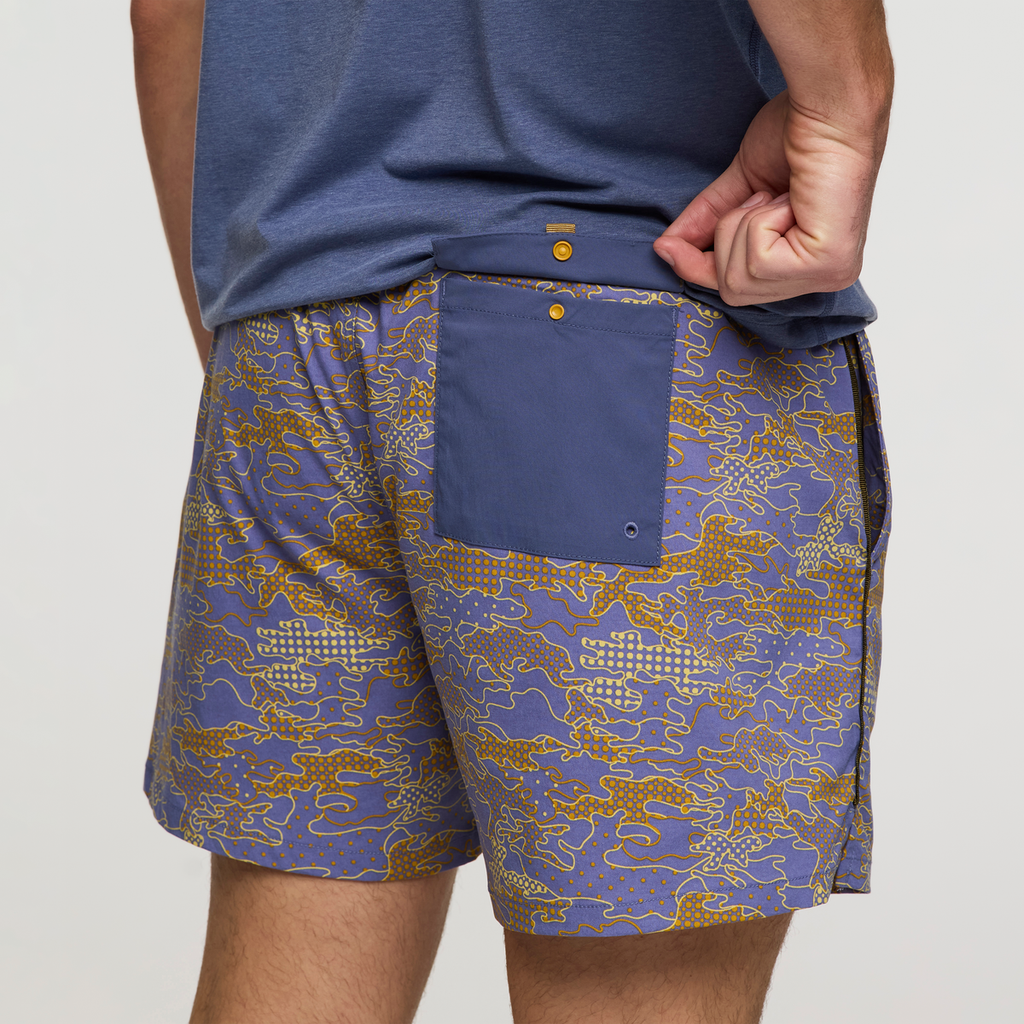 Brinco 5 Inch Short - Print - Men's, Scenic Route Blue Smoke, Model Maxwell