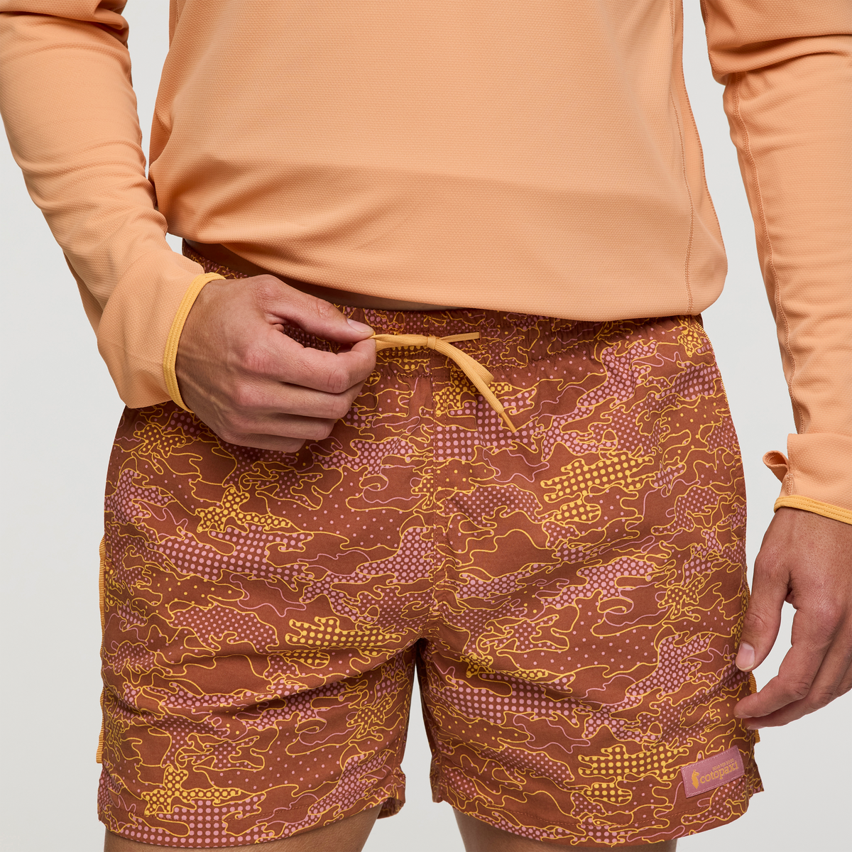 Brinco 5 Inch Short - Print - Men's, Scenic Route Faded Brick, Model Jackson