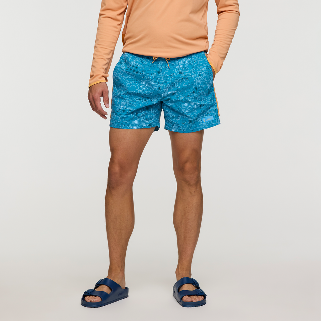 Brinco 5 Inch Short - Print - Men's, Scenic Route Lake, Model Jackson