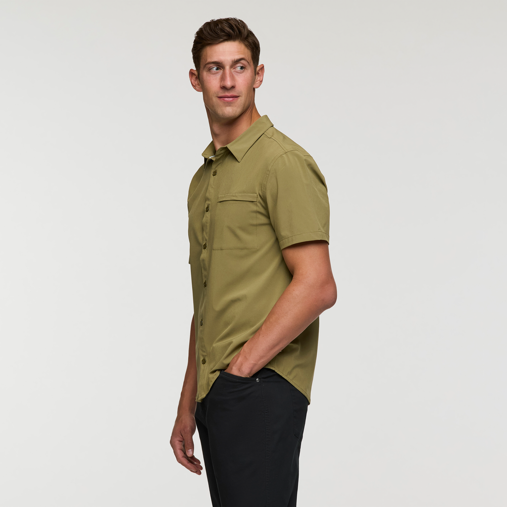 Cambio Button Up Shirt - Men's, Moss, Model Jackson