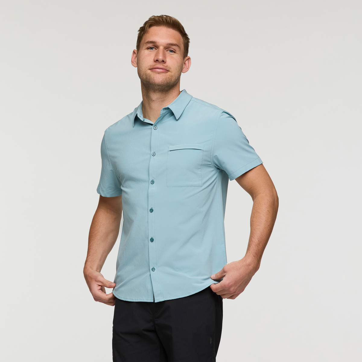 Cambio Button Up Shirt - Men's, Sea Spray, Model Maxwell