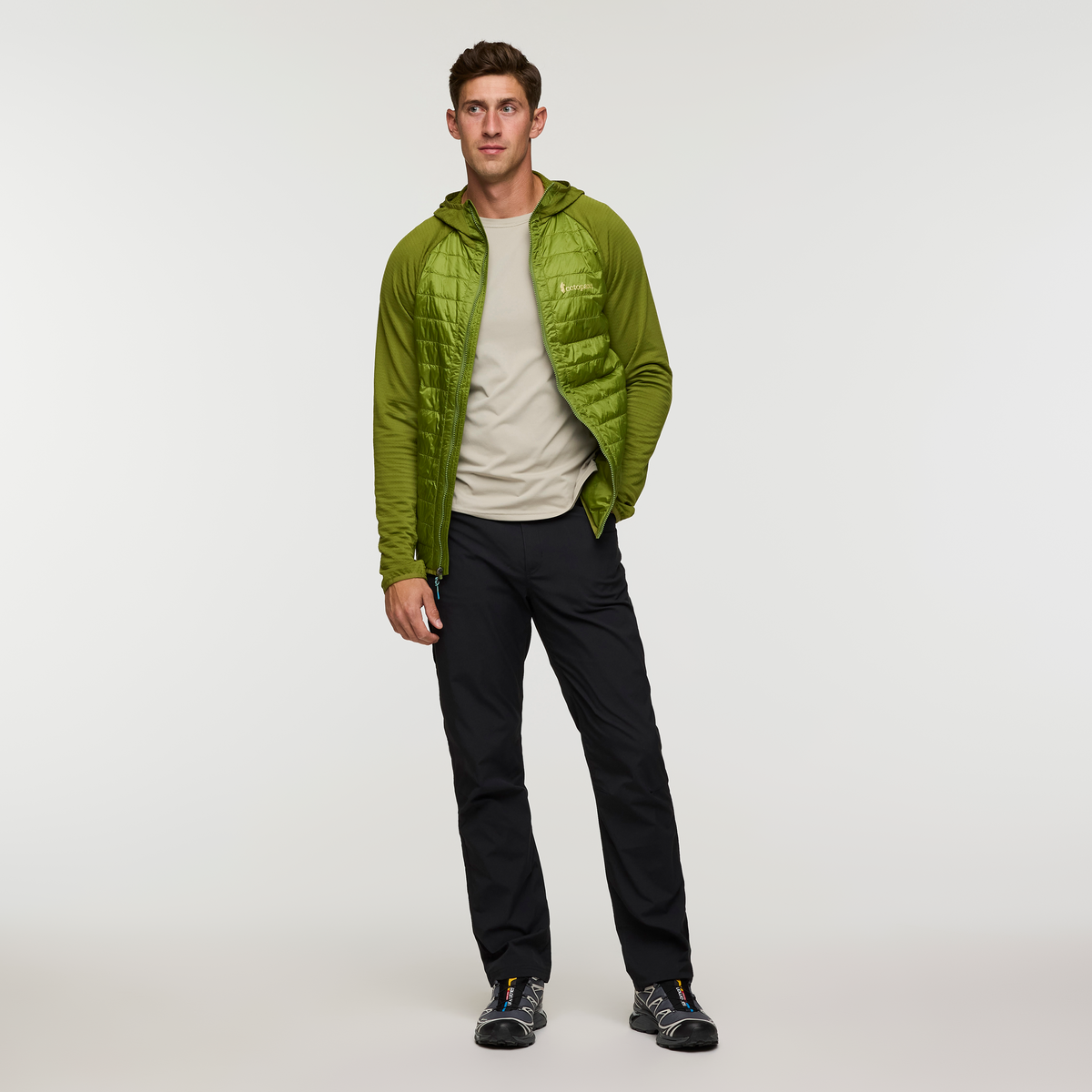 Capa Hybrid Insulated Hooded Jacket - Men's, Cedar, Model Jackson