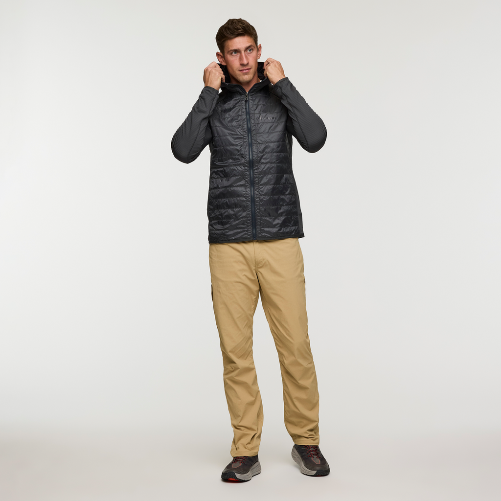 Capa Hybrid Insulated Hooded Jacket - Men's, Charcoal, Model Jackson