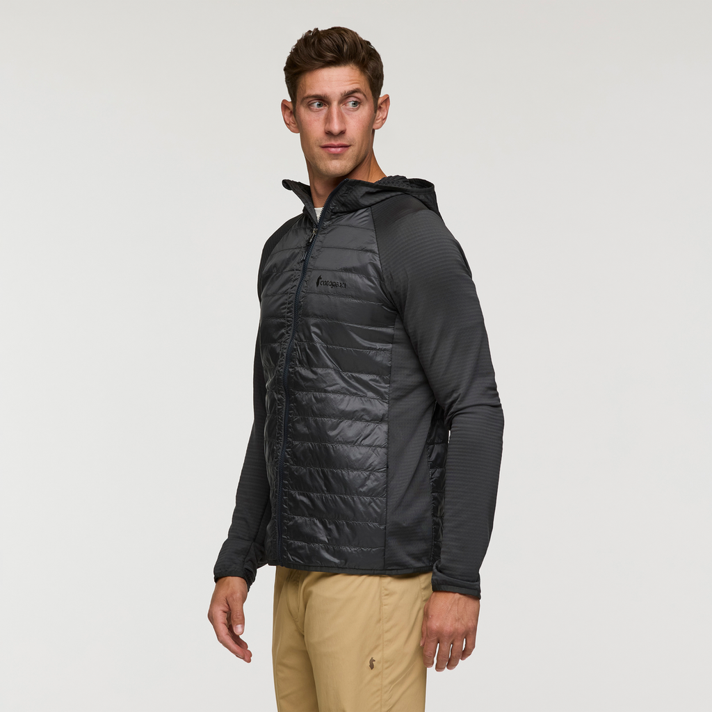 Capa Hybrid Insulated Hooded Jacket - Men's, Charcoal, Model Jackson