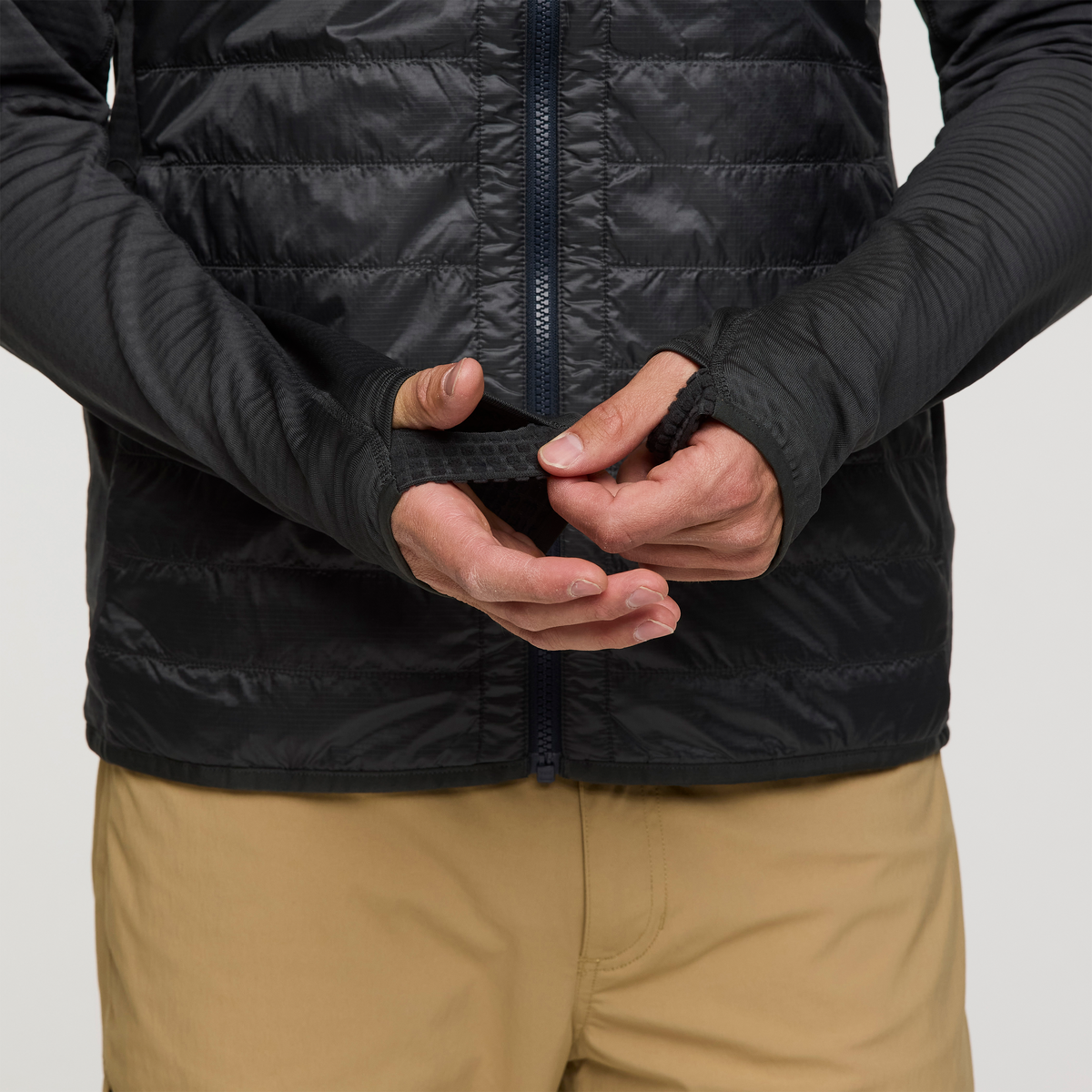 Capa Hybrid Insulated Hooded Jacket - Men's, Charcoal, Model Jackson