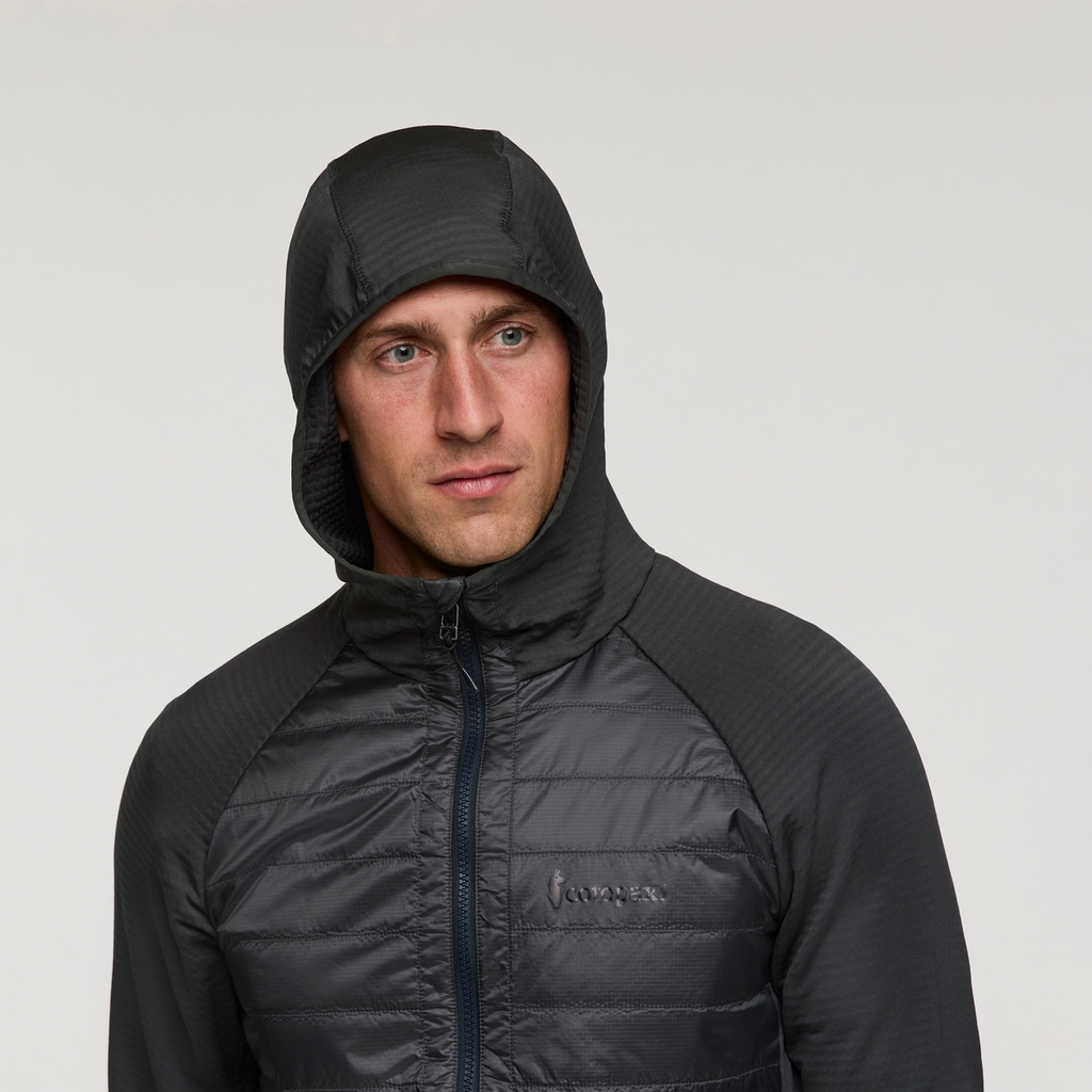 Capa Hybrid Insulated Hooded Jacket - Men's, Charcoal, Model Jackson