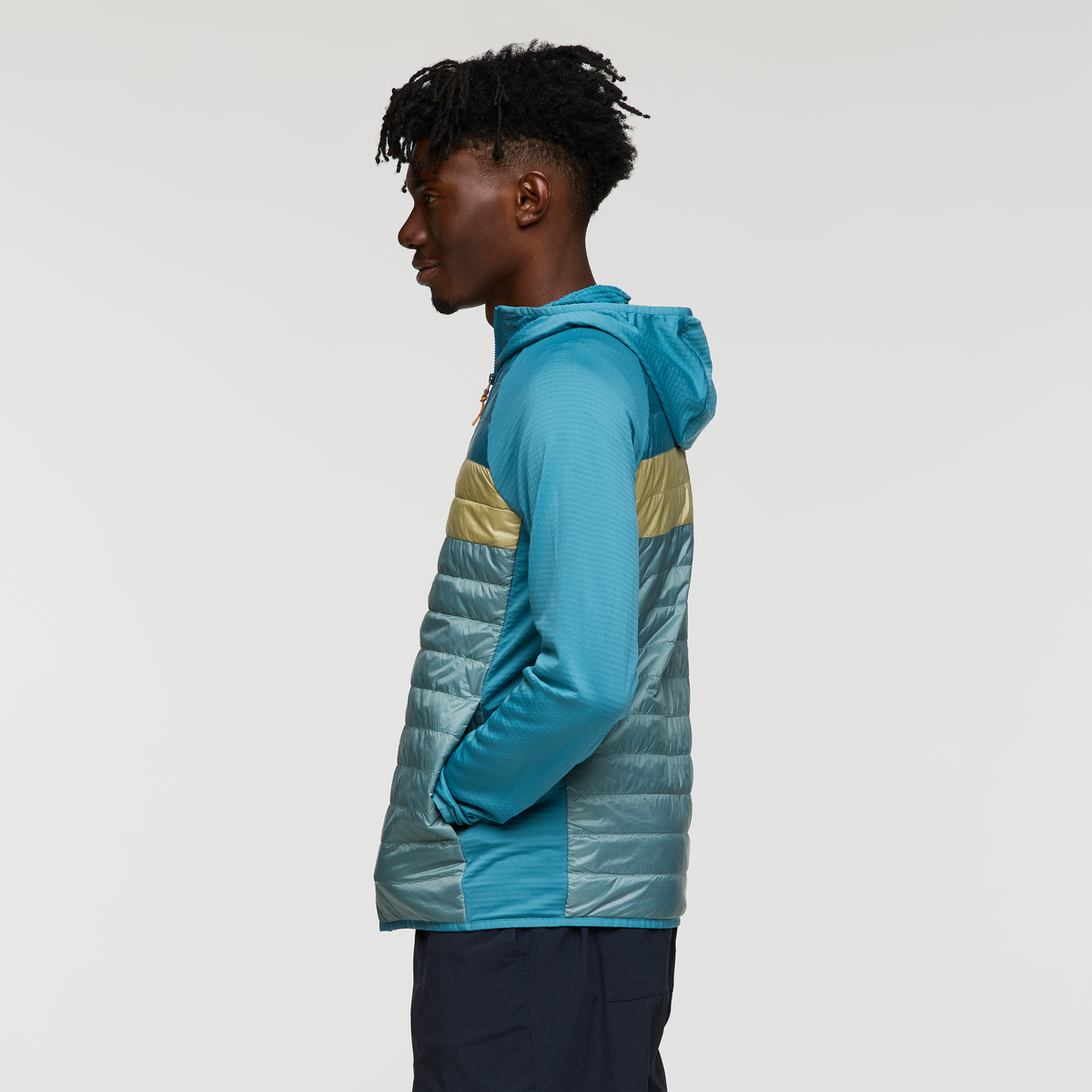 Capa Hybrid Insulated Hooded Jacket - Men's, Drizzle/Bluegrass, Model Nicolas