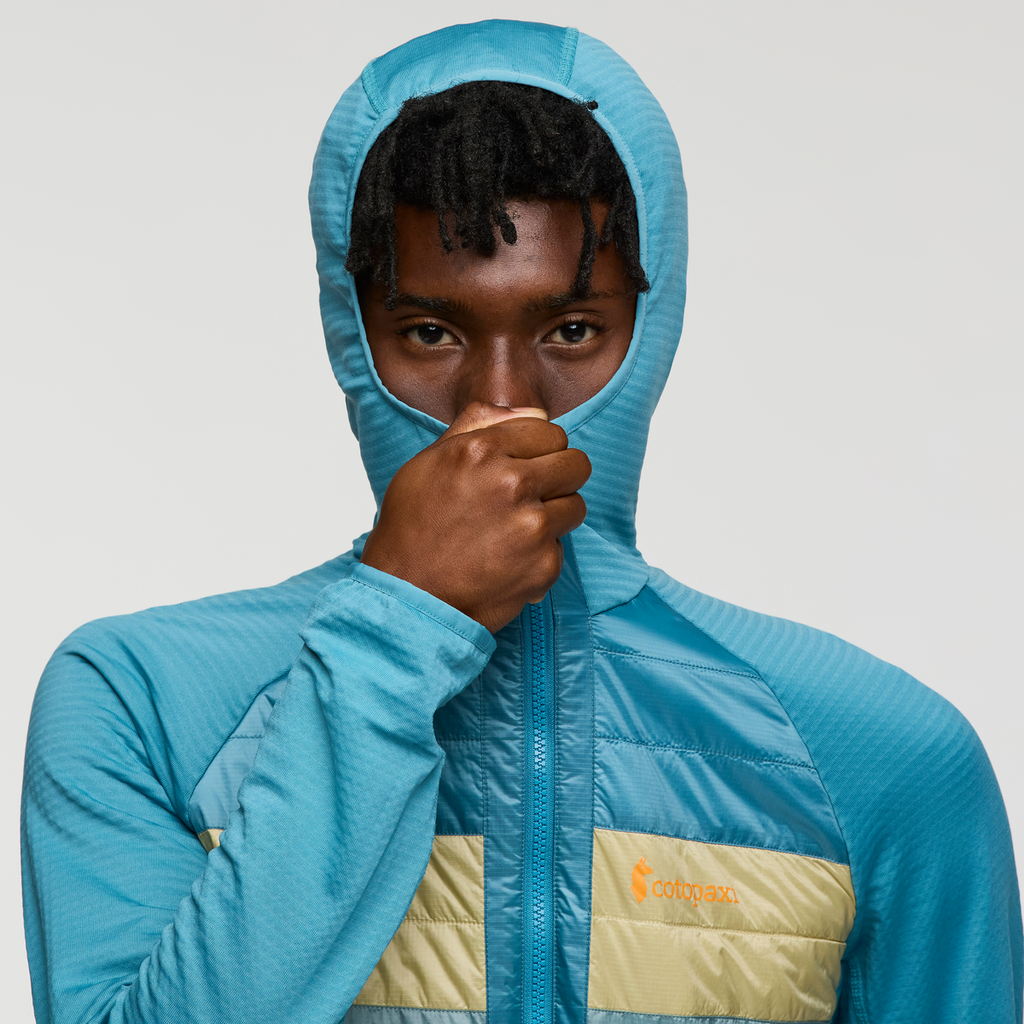 Capa Hybrid Insulated Hooded Jacket - Men's, Drizzle/Bluegrass, Model Nicolas